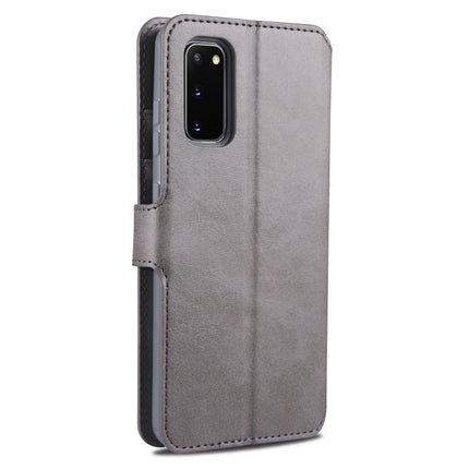 For Samsung Galaxy S20 Plus AZNS Calf Texture Horizontal Flip Leather Case, with Holder & Card Slots & Wallet & Photo Frame(Grey)-garmade.com