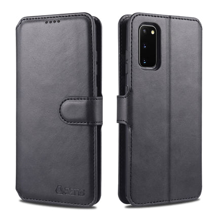 For Samsung Galaxy S20 Plus AZNS Calf Texture Horizontal Flip Leather Case, with Holder & Card Slots & Wallet & Photo Frame(Black)-garmade.com