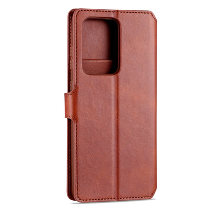 For Samsung Galaxy S20 Ultra AZNS Calf Texture Horizontal Flip Leather Case, with Holder & Card Slots & Wallet & Photo Frame(Brown)-garmade.com