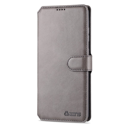 For Samsung Galaxy S20 Ultra AZNS Calf Texture Horizontal Flip Leather Case, with Holder & Card Slots & Wallet & Photo Frame(Grey)-garmade.com