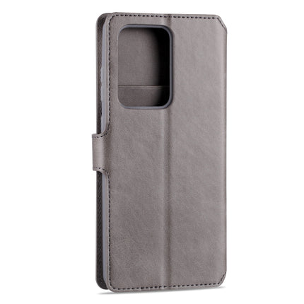 For Samsung Galaxy S20 Ultra AZNS Calf Texture Horizontal Flip Leather Case, with Holder & Card Slots & Wallet & Photo Frame(Grey)-garmade.com