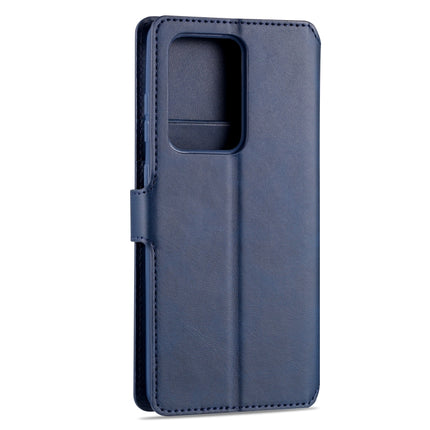 For Samsung Galaxy S20 Ultra AZNS Calf Texture Horizontal Flip Leather Case, with Holder & Card Slots & Wallet & Photo Frame(Blue)-garmade.com