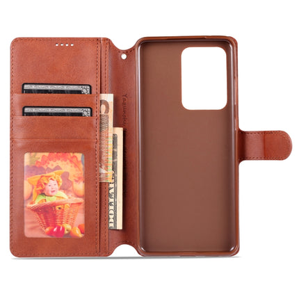 For Samsung Galaxy S20 Ultra AZNS Calf Texture Horizontal Flip Leather Case, with Holder & Card Slots & Wallet & Photo Frame(Red)-garmade.com