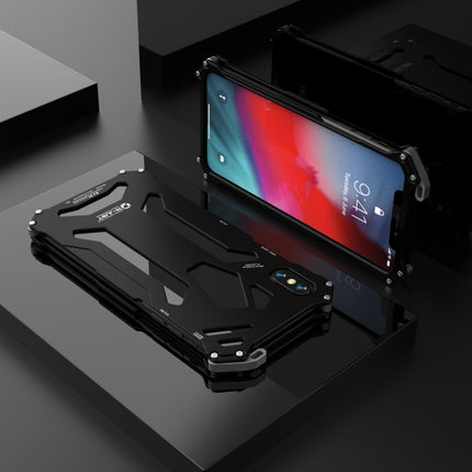 For iPhone XS / X R-JUST Shockproof Armor Metal Protective Case(Black)-garmade.com