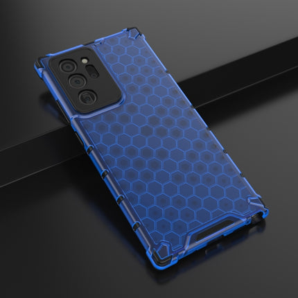 For Samsung Galaxy Note20 Ultra Shockproof Honeycomb PC + TPU Protective Case(Blue)-garmade.com