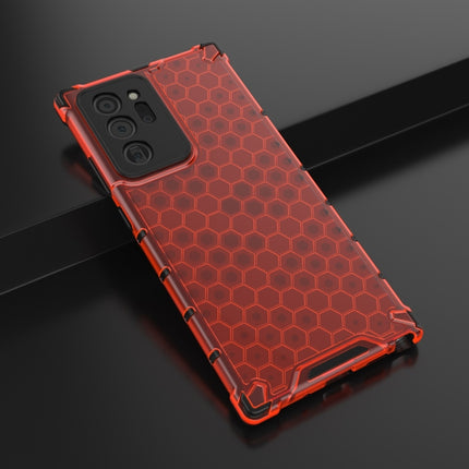 For Samsung Galaxy Note20 Ultra Shockproof Honeycomb PC + TPU Protective Case(Red)-garmade.com