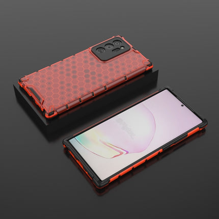 For Samsung Galaxy Note20 Ultra Shockproof Honeycomb PC + TPU Protective Case(Red)-garmade.com