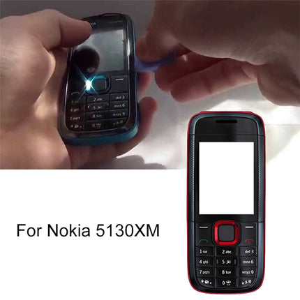 For Nokia 5130XM Full Housing Cover(Red)-garmade.com