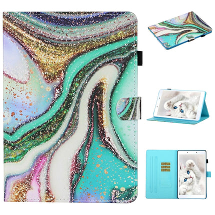 For Samsung Galaxy Tab A 8.0 (2019) T290 Colored Drawing Stitching Horizontal Flip Leather Case, with Holder & Card Slots(Colored Sand)-garmade.com