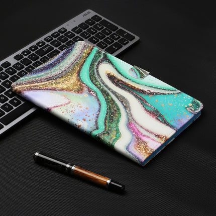 For Samsung Galaxy Tab A 8.0 (2019) T290 Colored Drawing Stitching Horizontal Flip Leather Case, with Holder & Card Slots(Colored Sand)-garmade.com