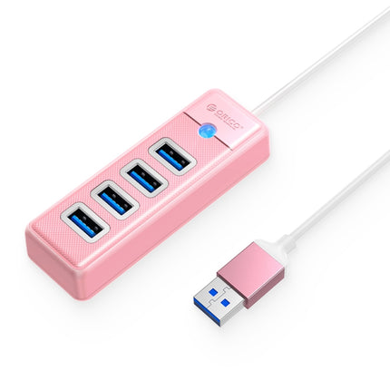 ORICO PW4U-U3 4 in 1 USB to USB Multifunctional Docking Station HUB Adapter(Pink)-garmade.com