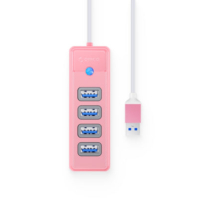 ORICO PW4U-U3 4 in 1 USB to USB Multifunctional Docking Station HUB Adapter(Pink)-garmade.com