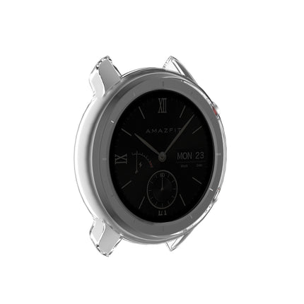 For Huami Amazfit GTR 42mm TPU Half Case Watch Case(Transparent White)-garmade.com