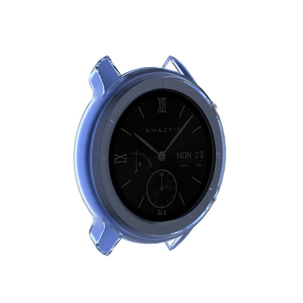 For Huami Amazfit GTR 42mm TPU Half Case Watch Case(Transparent Blue)-garmade.com