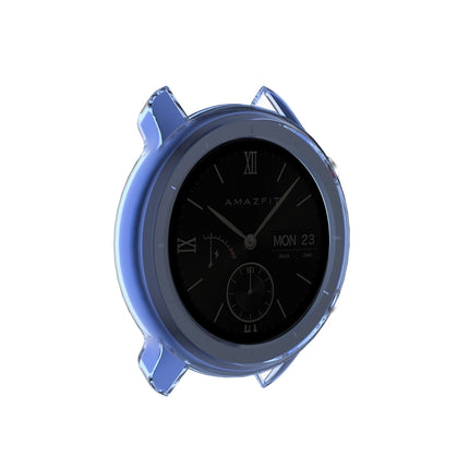 For Huami Amazfit GTR 47mm TPU Half Case Watch Case(Transparent Blue)-garmade.com