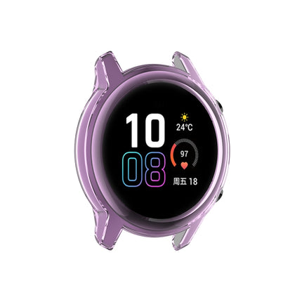 For Huawei Honor Magic watch2 46mm TPU Wrapped Empty Half Case Watch Case(Transparent Purple)-garmade.com