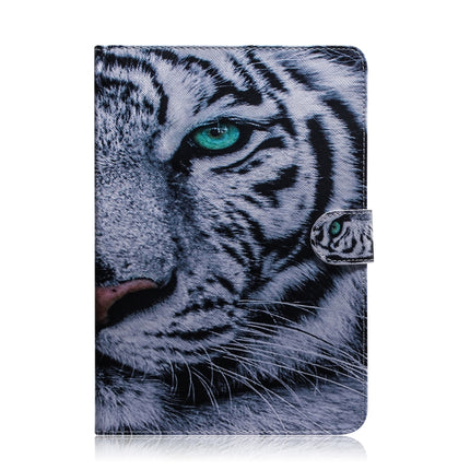 For Samsung Galaxy Tab A8.4 (2020) Colored Drawing Pattern Horizontal Flip PU Leather Case with Holder & Card Slots & Wallet(Tiger)-garmade.com