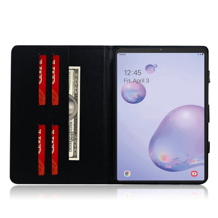 For Samsung Galaxy Tab A8.4 (2020) 3D Colored Drawing Horizontal Flip Leather Case with Holder & Card Slot & Wallet & Handle(Half Face Cat)-garmade.com