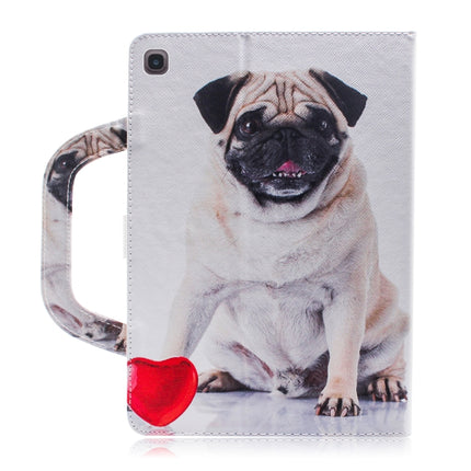 For Samsung Galaxy Tab A8.4 (2020) 3D Colored Drawing Horizontal Flip Leather Case with Holder & Card Slot & Wallet & Handle(Pug)-garmade.com
