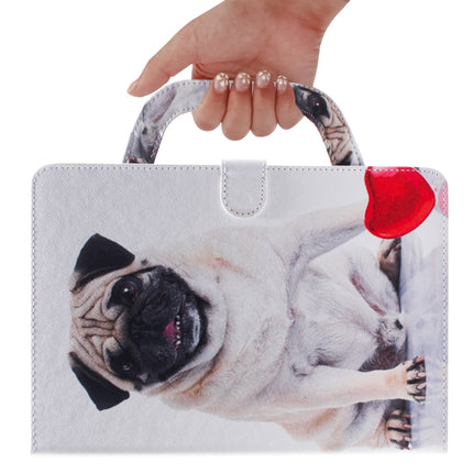 For Samsung Galaxy Tab A8.4 (2020) 3D Colored Drawing Horizontal Flip Leather Case with Holder & Card Slot & Wallet & Handle(Pug)-garmade.com