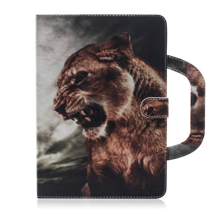 For Samsung Galaxy Tab A8.4 (2020) 3D Colored Drawing Horizontal Flip Leather Case with Holder & Card Slot & Wallet & Handle(Lion)-garmade.com