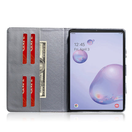 For Samsung Galaxy Tab A8.4 (2020) 3D Colored Drawing Horizontal Flip Leather Case with Holder & Card Slot & Wallet & Handle(White Wolf))-garmade.com