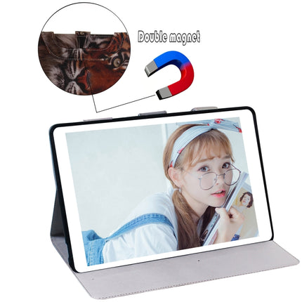 For Samsung Galaxy Tab A8.4 (2020) 3D Colored Drawing Horizontal Flip Leather Case with Holder & Card Slot & Wallet & Handle(Siberian Tiger)-garmade.com