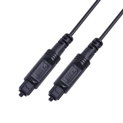 2m EMK OD2.2mm Digital Audio Optical Fiber Cable Plastic Speaker Balance Cable(Black)-garmade.com