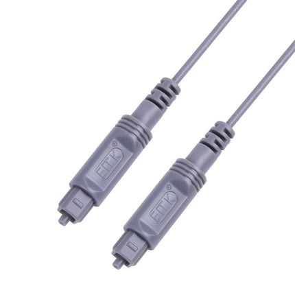 2m EMK OD2.2mm Digital Audio Optical Fiber Cable Plastic Speaker Balance Cable(Silver Grey)-garmade.com