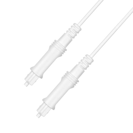2m EMK OD2.2mm Digital Audio Optical Fiber Cable Plastic Speaker Balance Cable(White)-garmade.com