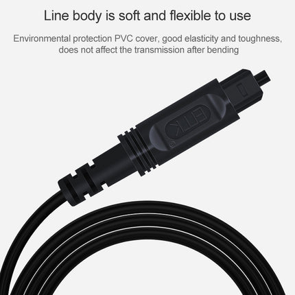 15m EMK OD2.2mm Digital Audio Optical Fiber Cable Plastic Speaker Balance Cable(Black)-garmade.com