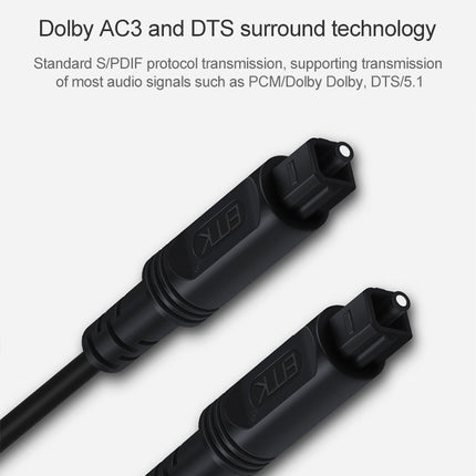 20m EMK OD2.2mm Digital Audio Optical Fiber Cable Plastic Speaker Balance Cable(Black)-garmade.com