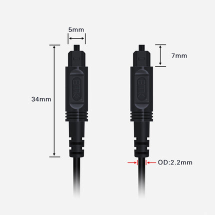 30m EMK OD2.2mm Digital Audio Optical Fiber Cable Plastic Speaker Balance Cable(Black)-garmade.com