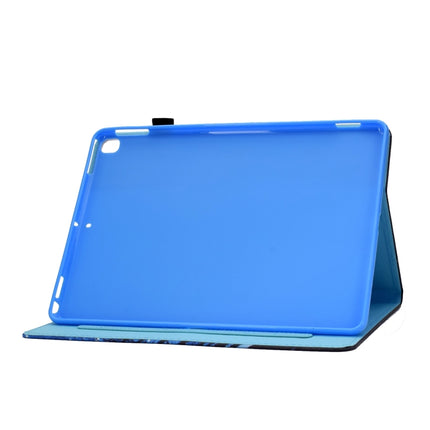 For iPad 10.2 / iPad Pro 10.5 Colored Drawing Stitching Horizontal Flip Leather Case with Holder & Card Slots & Sleep / Wake-up Function(Blue Sky Starfish)-garmade.com