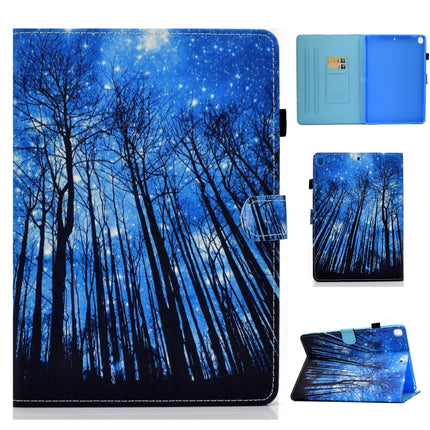 For iPad 10.2 / iPad Pro 10.5 Colored Drawing Stitching Horizontal Flip Leather Case with Holder & Card Slots & Sleep / Wake-up Function(Forest)-garmade.com
