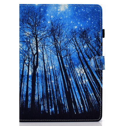 For iPad 10.2 / iPad Pro 10.5 Colored Drawing Stitching Horizontal Flip Leather Case with Holder & Card Slots & Sleep / Wake-up Function(Forest)-garmade.com