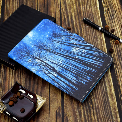 For iPad mini 5 / mini 4 / mini 3 / mini 2 / mini Colored Drawing Stitching Horizontal Flip Leather Case with Holder & Card Slots & Sleep / Wake-up Function(Forest)-garmade.com