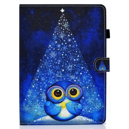 For iPad Pro 11 inch (2020) Colored Drawing Stitching Horizontal Flip Leather Tablet Case with Holder & Card Slots & Sleep / Wake-up Function(Night Sky Owl)-garmade.com