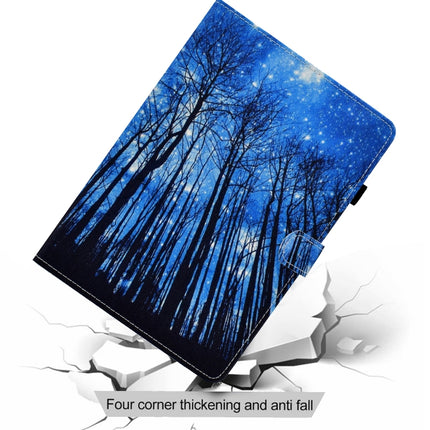 For iPad Pro 11 inch (2020) Colored Drawing Stitching Horizontal Flip Leather Tablet Case with Holder & Card Slots & Sleep / Wake-up Function(Forest)-garmade.com