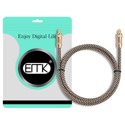 0.5m EMK OD6.0mm Gold-plated TV Digital Audio Optical Fiber Connecting Cable-garmade.com