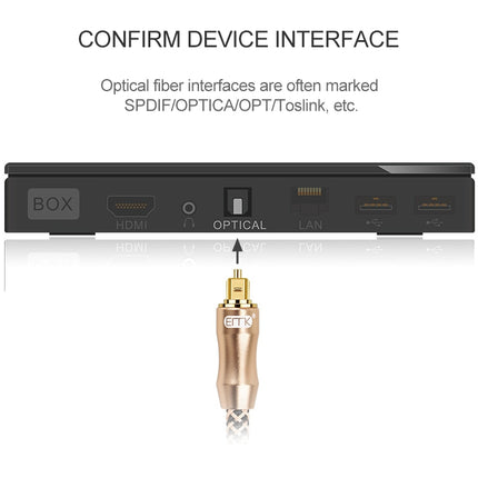 5m EMK OD6.0mm Gold-plated TV Digital Audio Optical Fiber Connecting Cable-garmade.com