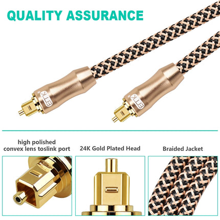 30m EMK OD6.0mm Gold-plated TV Digital Audio Optical Fiber Connecting Cable-garmade.com