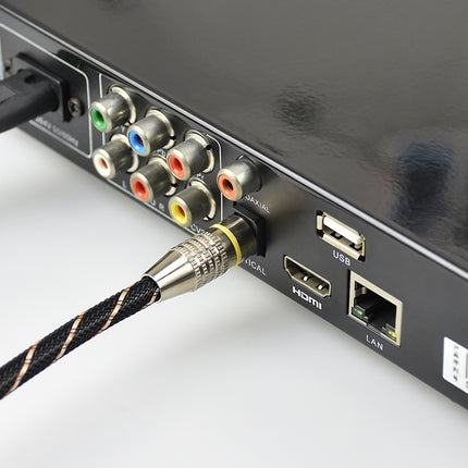 1.5m EMK OD6.0mm Square Port to Round Port Set-top Box Digital Audio Optical Fiber Connecting Cable-garmade.com