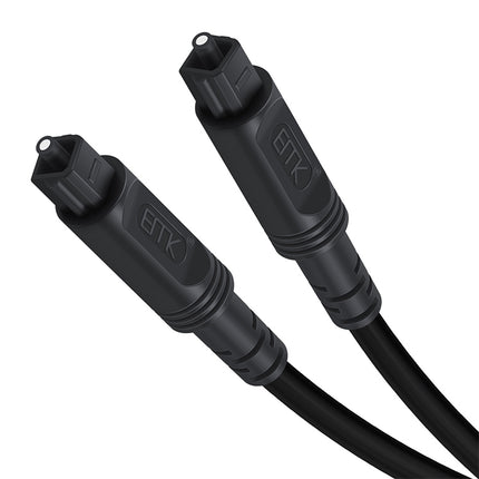 1m EMK OD4.0mm Square Port to Square Port Digital Audio Speaker Optical Fiber Connecting Cable(Black)-garmade.com