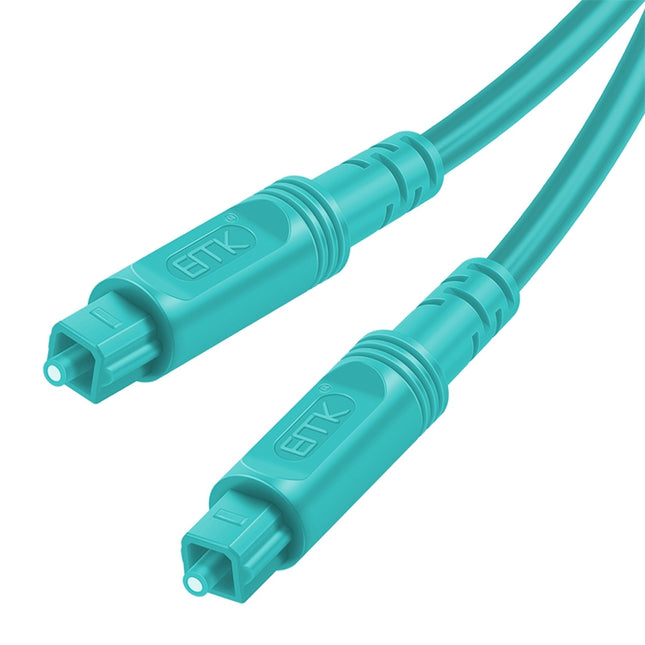 30m EMK OD4.0mm Square Port to Square Port Digital Audio Speaker Optical Fiber Connecting Cable(Sky Blue)-garmade.com