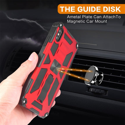 For iPhone XS Max Shockproof TPU + PC Magnetic Protective Case with Holder(Black)-garmade.com
