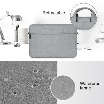 For 14.1 inch ST01S Waterproof Oxford Laptop Diagonal Shoulder Handbag(Light Grey)-garmade.com