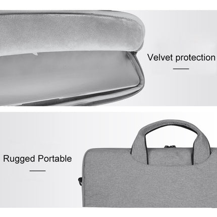 For 14.1 inch ST01S Waterproof Oxford Laptop Diagonal Shoulder Handbag(Light Grey)-garmade.com