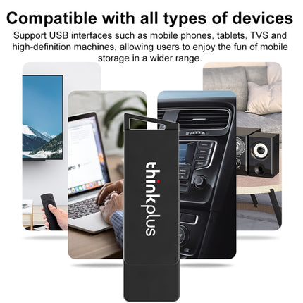 Lenovo Thinkplus USB 3.0 Rotating Flash Drive, Memory:16GB(Black)-garmade.com
