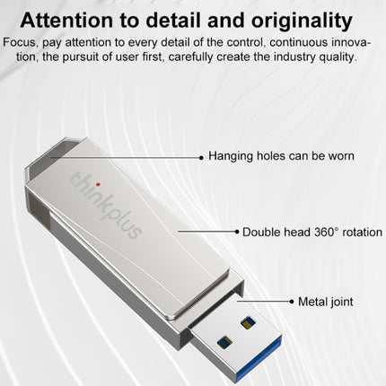 Lenovo Thinkplus USB 3.0 Rotating Flash Drive, Memory:16GB(Silver)-garmade.com